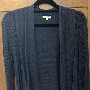 Longer blue cardigan